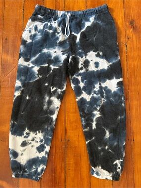 Colsie  jogger sweatpants  tie dye blue black and white Size XL